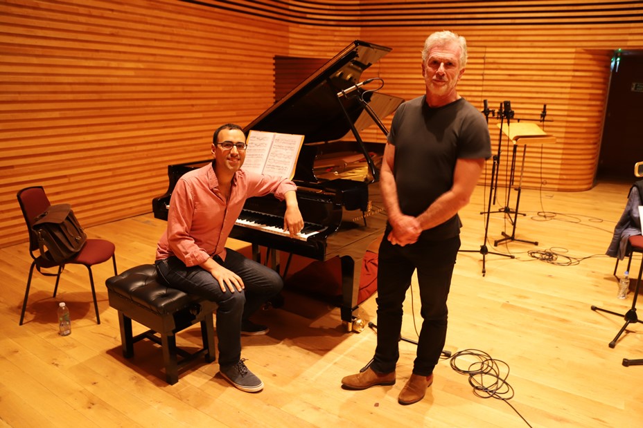 Gamal Khamis (piano) and Christopher Kent (actor)