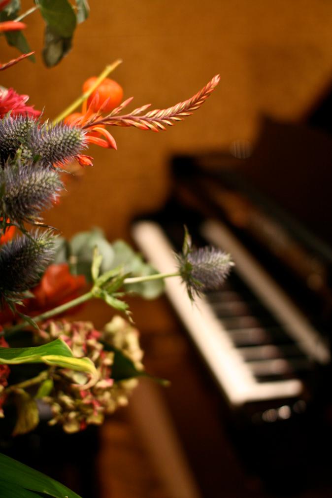 Flowers in the piano salon
