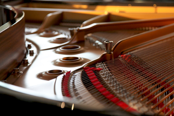 Inside a Steinway piano